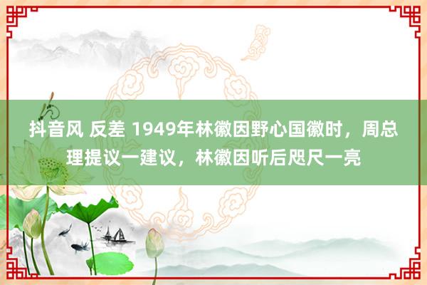 抖音风 反差 1949年林徽因野心国徽时，周总理提议一建议，林徽因听后咫尺一亮