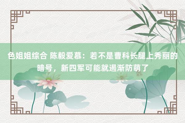 色姐姐综合 陈毅爱慕：若不是曹科长腿上秀丽的暗号，新四军可能就遏渐防萌了