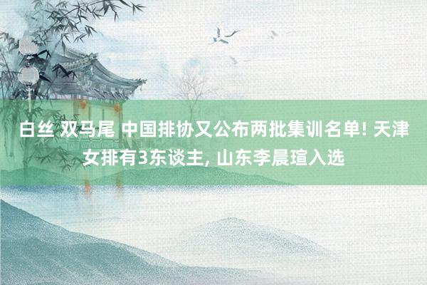 白丝 双马尾 中国排协又公布两批集训名单! 天津女排有3东谈主, 山东李晨瑄入选