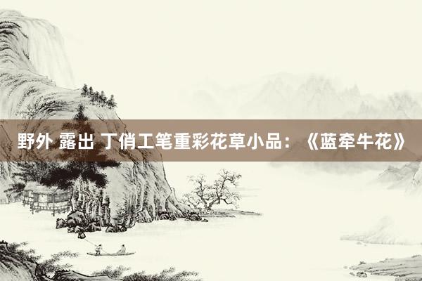 野外 露出 丁俏工笔重彩花草小品：《蓝牵牛花》